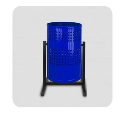 Урна металлическая уличная 21 л круглая с перфорацией