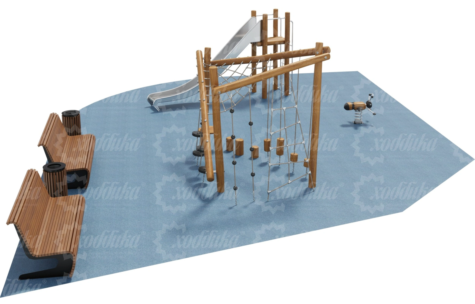 Малая детская площадка 90,4 м2 №2