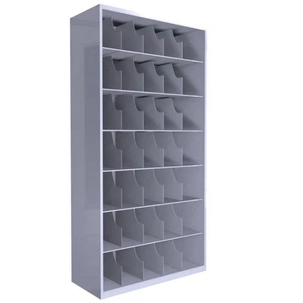 Шкаф для противогазов ХПГ-35 без дверей 1730x870x380 мм Светло-серый